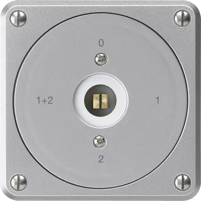 Interrupteur à clé carrée ENC robusto sans clapet 1/1P aluminium combi 