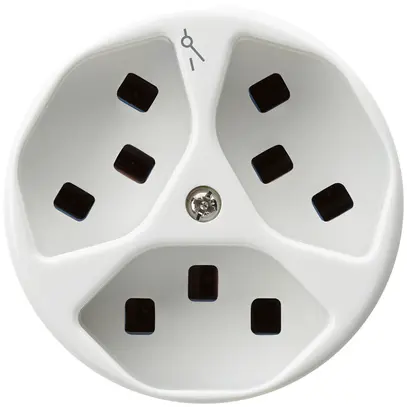 Presa Hager basico 3×tipo 23 1×S A bianco 