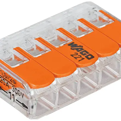 Morsetto per scatola COMPACT serie 221 5L 0.2…4mm² 