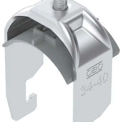 Fixation rapide BET 2056 pied à U matière synthétique 34…40mm 1×câble aluminium 