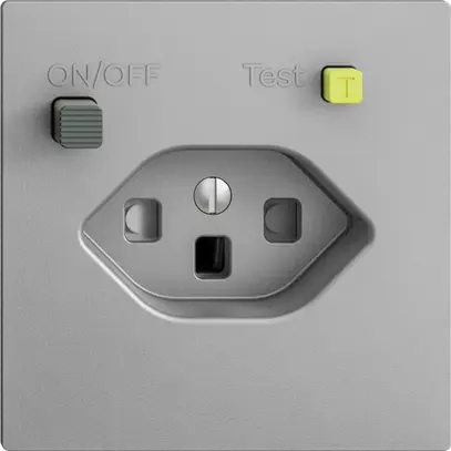 Prise ENC EDIZIOdue T23 FI 30mA F, shutter, silver 