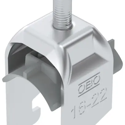 Fixation rapide BET 2056 pied à N matière synthétique 16…22mm 1×câble aluminium 