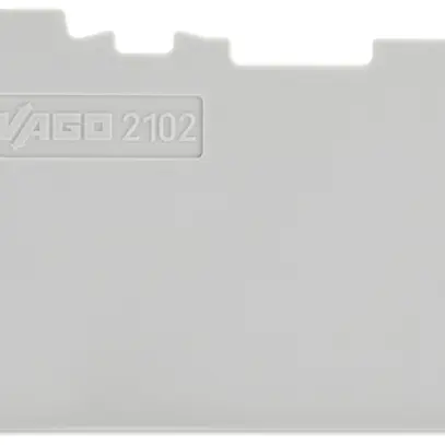 Abschluss/Zwischenplatte WAGO TopJob-S0.8mm 3L grau zu Serie 2102 