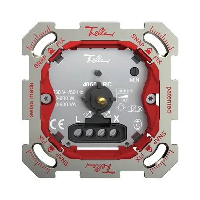 Variateur ENC Feller SNAPFIX® coupure de phase desc.20…600W/20…600VA 