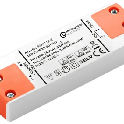 Alimentation LED Elektrogros 15W 12V 1250mA ON/OFF 