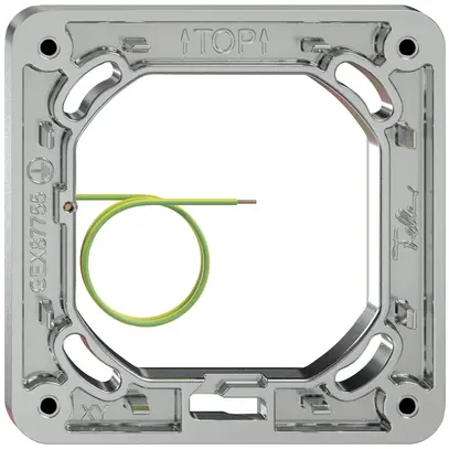 Cadre de montage ELEMENT SNAPFIX® 1×1 horizontal et vertical 87×87mm aluminium 