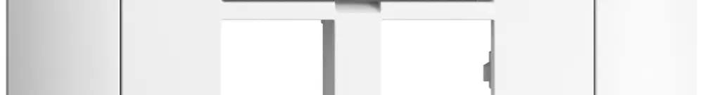 Kit de montage ENC EDIZIOdue sortie droite, pour 2×RJ45 freenet, blanc 
