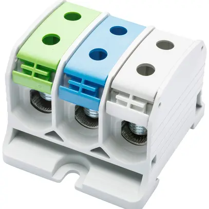 Blocco di distribuzione Bals RKA 50 3P 150A 3×ingresso 3×uscita 4…50mm² ve/bl/gr 
