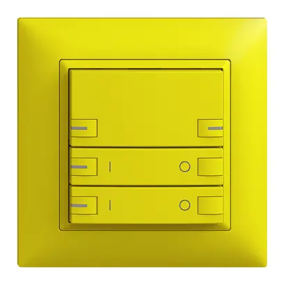 Kit frontal ENC EDIZIOdue zepAIR ON/OFF 2C sans marquage avec LED lemon 