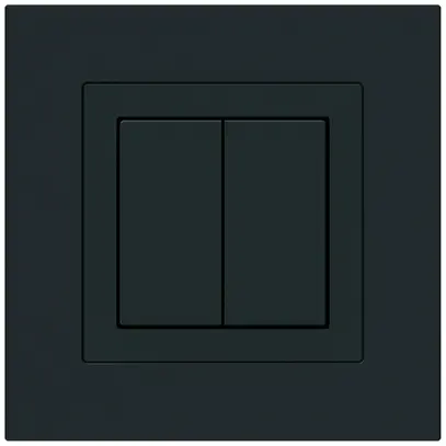 Pulsante KNX INC Hager BA kallysto.pro C doppio 94×94mm nero 