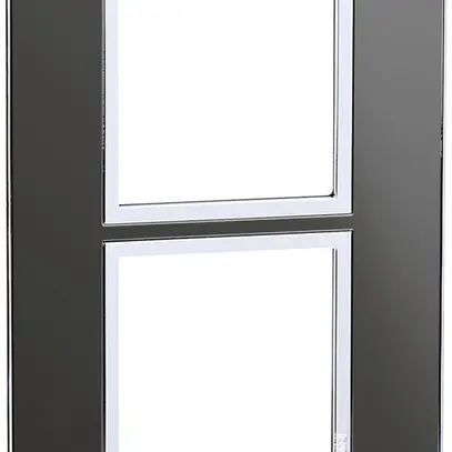 Cadre de recouvrement ATO 1×2 module, black reflective 