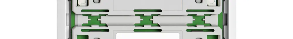 Piastra frontale EDIZIO.liv UNI SNAPFIX® p.UNI vers.innesto p.8tasti a.LED bi 
