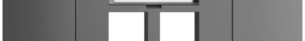 Kit montaggio INS EDIZIOdue BKE, uscita dritta 2×Keystone grigio scuro 