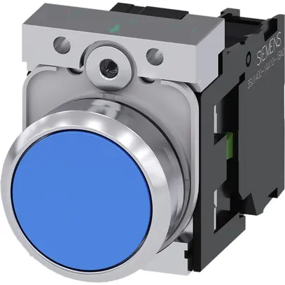 Contatto pulsante Siemens SIRIUS ACT supporto 1Ch blu metallo lucido 