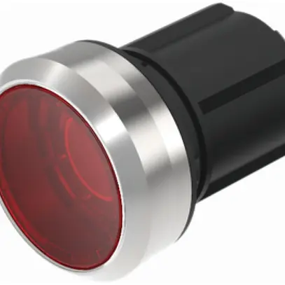 Allogiamento per pulsante luminoso EAO45 alto rosso Ø22.3mm IP67/IP69K anello gr 