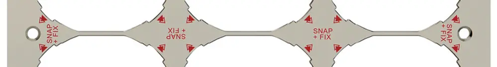 Placca di fissaggio con sistema di fissaggio SNAPFIX® 4×3 o 3×4 257×197mm 