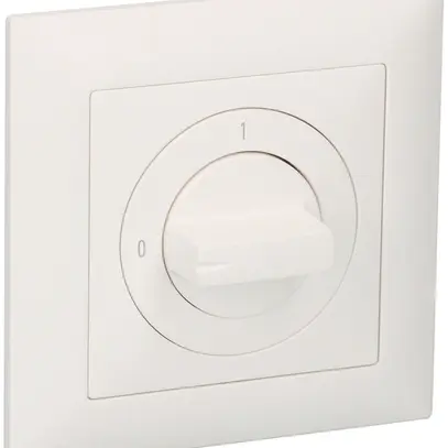 Interruttore INC EDUE, 20A, 3P, 88×88mm, 90°, 0-1, bianco 
