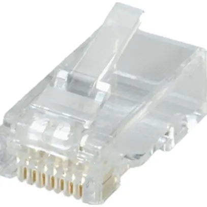 Spina campo ROLINE cat.6 RJ45 da crimpare trasparente 10pz 