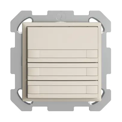 Poussoir KNX RGB ENC EDUE, 250mW, s.LED, a.papier, 6×poussoir, 1×touche, crema 