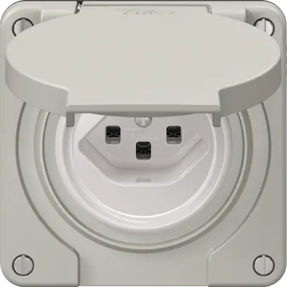 Prise NEVO N.CO, 1×T23, IP21, gris clair 