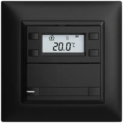 Poussoir RTH ENC KNX 1× EDIZIOdue FMI noir, avec papier+LED RGB 