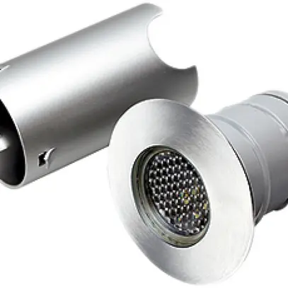 Luminaire de sol LED INC TRAIL-LIGHT, 12VAC 0.3W 6500K satiné IP65 acier fin 
