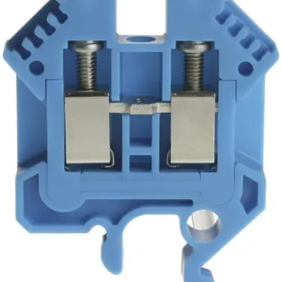 Borne de passage joignable Woertz 0.5…6mm² 41A 1000V vis 2×1 barre G bleu 