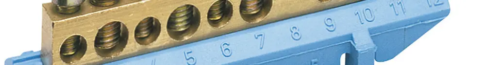 Sbarretta con morsetti neutro Hager 5×16/6×10mm² 