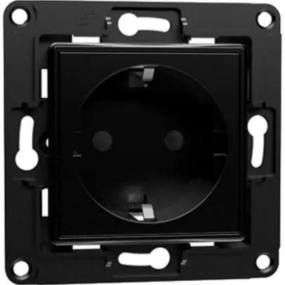 Prise ENC Shelly Wall Socket EU 1× CEE 7/3 (type F) 5A 230V 68×45mm noir 