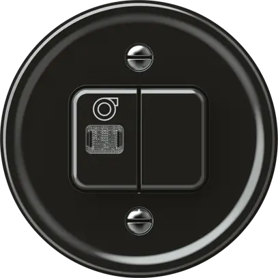 Interrupteur à poussoir lumineux origin sch 3 + ventilateur LED 60×60mm noir 
