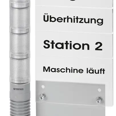 Plaque indicatrice WERMA RM, pour colonne de signalisation, complet 