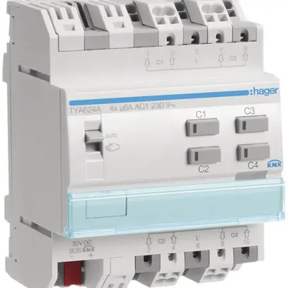 Actionneur pour stores KNX Tebis 230V quadruple 