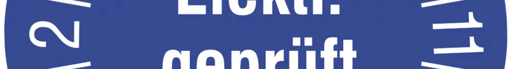 Targhetta di controllo CIMCO 108×Elektrisch geprüft 23 Ø20mm blu 