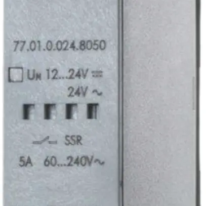 Relè semiconduttore AMD Finder 77, 1×SSR 60…230V/5A IN:24VDC, val.ista. 
