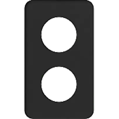 Placca di copertura I-I 2×43mm nero 