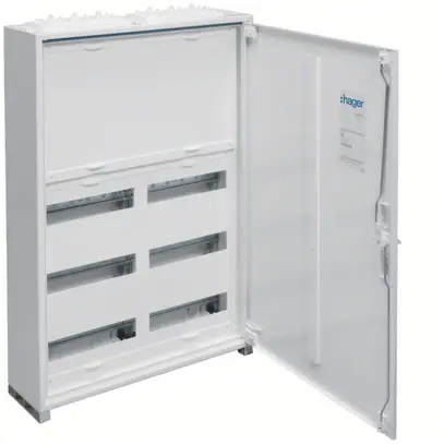 Distributore AP Hager univers 5-file 72UM coperchio IP44 550×800×160mm 
