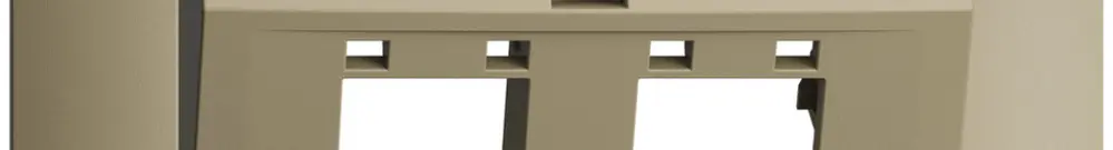Kit montaggio INC EDIZIOdue FKE, con cappa di uscita obliqua, per 2×RJ45, sand 