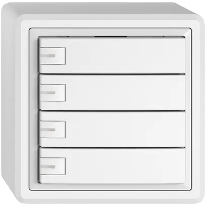 Poussoir KNX RGB AP EDIZIO.liv SNAPFIX® capteur temp.RGB-LED 4× comm.1T bc 