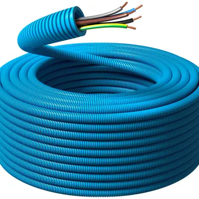 Tubo d'installazione precabl. KRFWG PM M20 bl H07V-U 5×1.5mm² bl/gr/ma/ne/ve-gi 