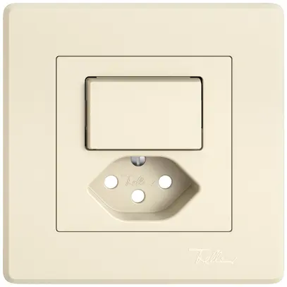Kit di montaggio INC EDIZIO.liv SNAPFIX® per combi.T13 con 1 tasto n.ill.cr 