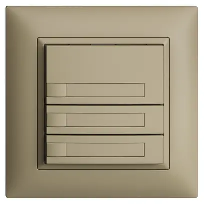 Pulsante KNX RGB INC EDUE FMI, 250mW, s.LED, c.carta, 3×pulsante, 1×tasto, sa 