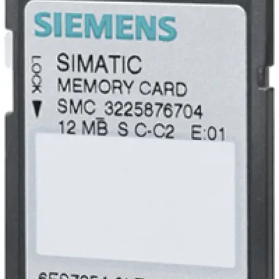 Scheda di memoria Siemens per SIMATIC S7-1x00, scheda SD flash-EPROM 12MB 