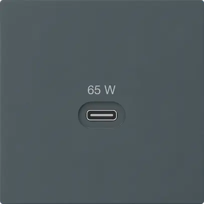 Prise de charge USB Hager kallysto type C 65W 3250mA anthracite 