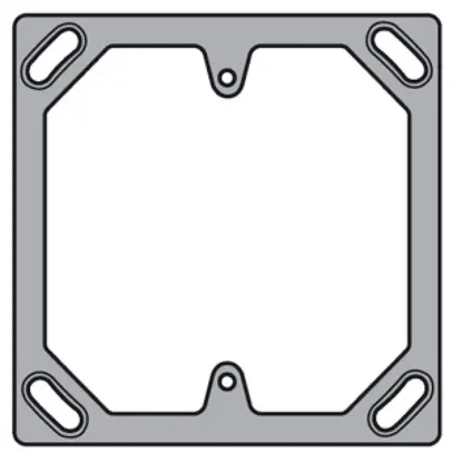 Placca di fissaggio AP I Hager 70×70mm per FA6/M3/XLR 