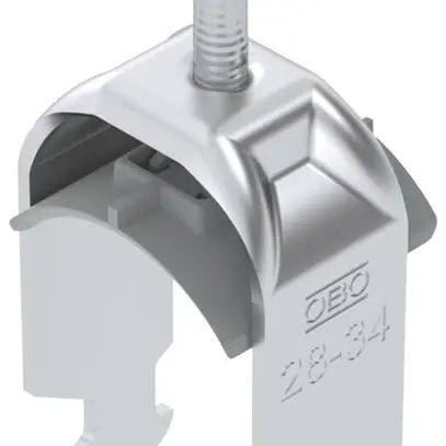 Fixation rapide BET 2056 pied à H matière synthétique 28…34mm 1×câble aluminium 