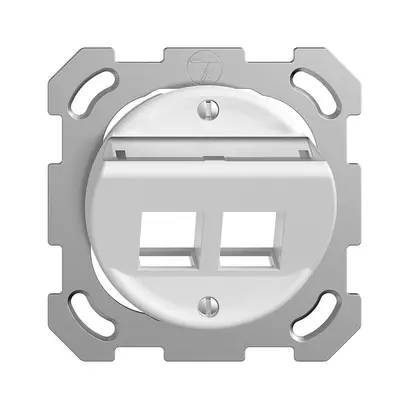 UP-Montageset Sdue, mit Schrägauslasshaube f.2×Keystone weiss 