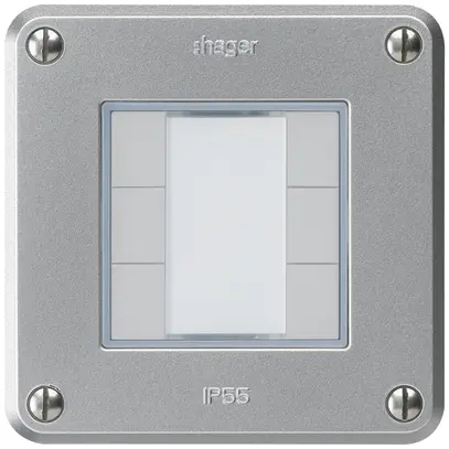 Tasto INC robusto C KNX 6× alluminio s/e-link 