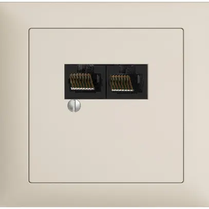 Scatola INS 2×RJ45/u 4P sep. EDIZIOdue R&M swissline crema 