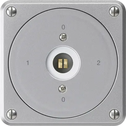 Interrupteur à clé carrée ENC robusto sans clapet 2/1P aluminium combi 