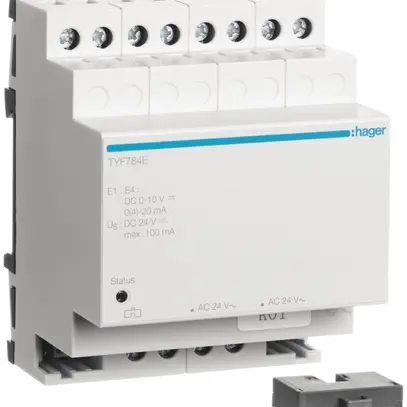 Modulo allargamento AMD Hager quadruplo per entrata analogica KNX 